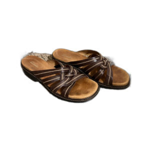 Clarks Womens Sandal Slide Size 8 Strappy Leather